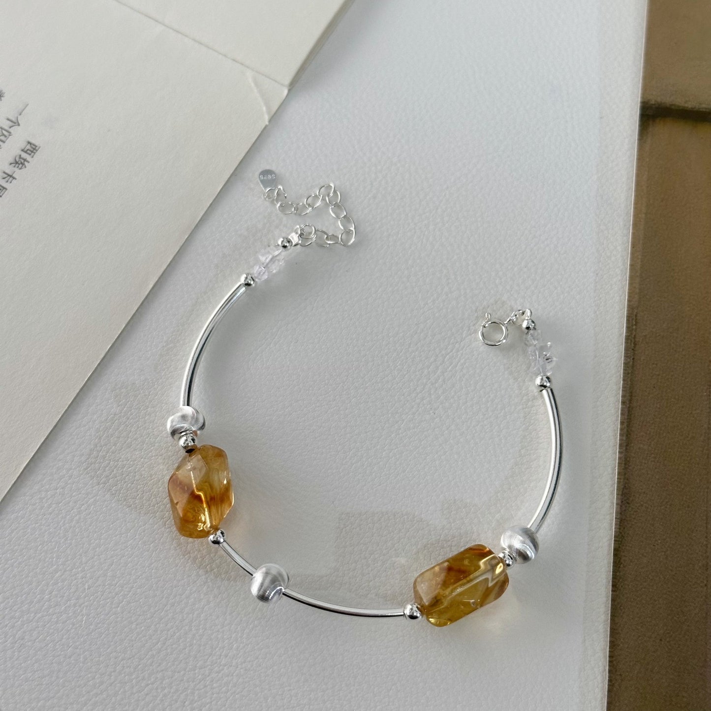 Crystal Candy - Amethyst(enhances focus) & Citrine(attracts wealth) Bracelet